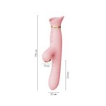 Пульсатор-вібратор із вакуумною стимуляцією клітора Zalo - ROSE Thruster Strawberry Pink - Зображення 2