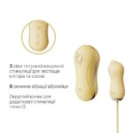 Набір 2в1 Zalo — UNICORN Yellow, віброяйце + вакуумний стимулятор - Зображення 4