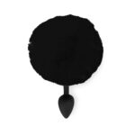 Силіконова анальна пробка М Art of Sex - Silicone Bunny Tails Butt plug Black, діаметр 3,5 см - Зображення 2