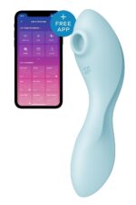 Вакуумний смарт-стимулятор із вібрацією Satisfyer Curvy Trinity 5 (Blue), керування зі смартфона - Зображення 8