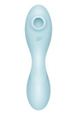 Вакуумний смарт-стимулятор із вібрацією Satisfyer Curvy Trinity 5 (Blue), керування зі смартфона - Зображення 2