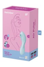 Вакуумний смарт-стимулятор із вібрацією Satisfyer Curvy Trinity 5 (Blue), керування зі смартфона - Зображення 7