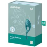 Ерекційне віброкільце-ласо Satisfyer Swordsman Green, міцна фіксація, 10 режимів, потужний мотор - Зображення 4