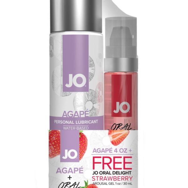 Комплект JO GWP — Agape 120 ml & Oral Delight — Strawberry 30 мл