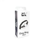 Кляп металеве кільце на ременях Art of Sex – Gag Ring Metal, чорний, натуральна шкіра - Зображення 4