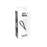 Повідець на ланцюжку із натуральної шкіри Art of Sex - Leash, колір Чорний - Зображення 5
