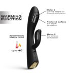 Вібратор-кролик з підігрівом Dorcel FLEXI RABBIT BLACK, гнучкий стовбур - Зображення 2