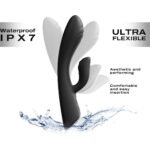 Вібратор-кролик з підігрівом Dorcel FLEXI RABBIT BLACK, гнучкий стовбур - Зображення 3