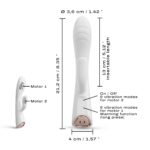 Вібратор-кролик з підігрівом Dorcel FLEXI RABBIT WHITE, гнучкий стовбур - Зображення 5