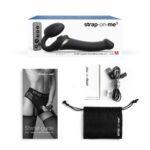 Безремінний вібрострапон з вакуумною стимуляцією Strap-On-Me MULTI ORGASM Black S, регульований - Зображення 7