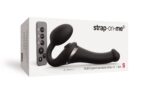 Безремінний вібрострапон з вакуумною стимуляцією Strap-On-Me MULTI ORGASM Black S, регульований - Зображення 8