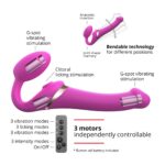 Безремінний вібрострапон з вакуумною стимуляцією Strap-On-Me MULTI ORGASM Fuchsia M, регульований - Зображення 2