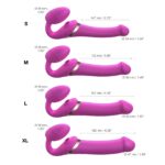 Безремінний вібрострапон з вакуумною стимуляцією Strap-On-Me MULTI ORGASM Fuchsia M, регульований - Зображення 5