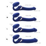 Безремінний вібрострапон з вакуумною стимуляцією Strap-On-Me MULTI ORGASM Blue L, регульований - Зображення 6