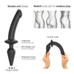 Анальна пробка з дилдо 2в1 Strap-On-Me SWITCH PLUG-IN DILDO Black S, діаметр 3,3/2,9 см - Зображення 2