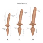 Анальна пробка з дилдо 2в1 Strap-On-Me SWITCH PLUG-IN REALISTIC DILDO Caramel S, діаметр 3,3/2,9 см - Зображення 4