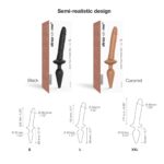 Анальна пробка з дилдо 2в1 Strap-On-Me SWITCH PLUG-IN REALISTIC DILDO Black L, діаметр 4,5/3,4 см - Зображення 3