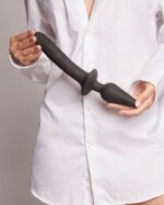 Анальна пробка з дилдо 2в1 Strap-On-Me SWITCH PLUG-IN REALISTIC DILDO Black L, діаметр 4,5/3,4 см - Зображення 6