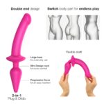 Анальна пробка з дилдо 2в1 Strap-On-Me SWITCH PLUG-IN DILDO Fuchsia L, діаметр 4,5/3,4 см - Зображення 2