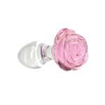 Скляна анальна пробка Pillow Talk Rosy Luxurious Glass Anal Plug, ⌀3,3 см, віброкуля в подарунок - Зображення 2