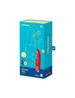 Смарт вібратор кролик із подвійним відростком Satisfyer Double Flex Red - Зображення 4