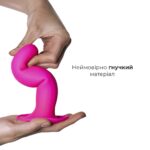 Дилдо з присоскою Adrien Lastic Hitsens 4 Pink, відмінно для страпона, діаметр 3,7см, довжина 17,8см - Зображення 3