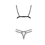 Комплект білизни Passion ORIHIME SET S/M, white, стрепи, ліф і трусики - Зображення 4