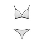 Комплект білизни Passion ORIHIME SET S/M, white, стрепи, ліф і трусики - Зображення 3