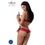 Комплект білизни Passion Exclusive CHERRY SET OpenBra S/M, red, відкритий ліф, трусики-спідничка - Зображення 2