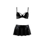 Комплект білизни під латекс Passion DEBY SET S/M, black, ліф, мініспідничка, стрінги - Зображення 3