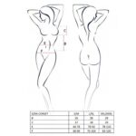 Корсет з декольте Passion ERZA CORSET S/M, black, пажі, трусики, напівпрозорий - Зображення 5