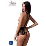 Комплект білизни Passion Exclusive INDRA SET OpenBra L/XL, black, стрінги, портупея з бахромою - Зображення 2