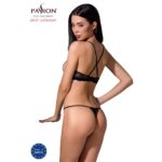 Комплект білизни Passion Exclusive QUENTRIS BIKINI L/XL, black, стрінги і напіввідкритий ліф - Зображення 2