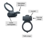 Ерекційне кільце Dorcel Power Clit Plus з вібрацією, перезаряджається, з язичком та щіточкою - Зображення 5