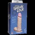 Фалоімітатор Doc Johnson The Realistic Cock 6 inch White – ULTRASKYN, Vack-U-Lock, діаметр 4,3 см - Зображення 2