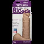 Фалоімітатор Doc Johnson Vac-U-Lock - 8 Inch ULTRASKYN Cock White, діаметр 5,1 см - Зображення 5