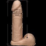 Фалоімітатор Doc Johnson Vac-U-Lock - 8 Inch ULTRASKYN Cock White, діаметр 5,1 см - Зображення 2