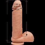 Фалоімітатор Doc Johnson The D - Perfect D - 8 Inch With Balls - ULTRASKYN, діаметр 5,1 см - Зображення 2