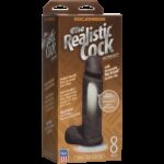 Фалоімітатор Doc Johnson The Realistic Cock 8 inch Black - ULTRASKYN, Vack-U-Lock, діаметр 5,1 см - Зображення 3