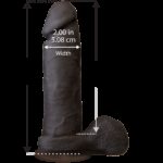 Фалоімітатор Doc Johnson The Realistic Cock 8 inch Black - ULTRASKYN, Vack-U-Lock, діаметр 5,1 см - Зображення 2