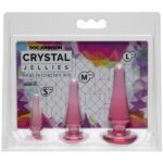 Набір анальних пробок Doc Johnson Crystal Jellies - Pink, макс. діаметр 2см - 3 см - 4 см - Зображення 2
