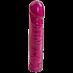 Фалоімітатор Doc Johnson Radiant Gems 8 Inch Fuchsia, діаметр 4,3 см, антибактеріальний ПВХ