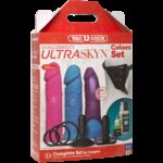 Набір для страпону Doc Johnson Vac-U-Lock Dual Density UltraSKYN Colors Set, діаметр 3х4,5 см - Зображення 5