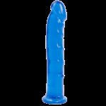 Фалоімітатор Doc Johnson Jelly Jewels Dong & Suction Cup Blue, діаметр 3,6 см, антибактеріальний ПВХ