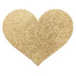 Пестіс - стикини Bijoux Indiscrets - Flash Heart Gold, наклейки на соски - Зображення 2