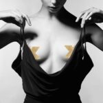 Пестіс - стикини Bijoux Indiscrets - Flash Cross Gold, наклейки на соски - Зображення 2