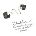 Наручники Bijoux Indiscrets Desir Metallique Handcuffs - Black, металеві, стильні браслети - Зображення 5
