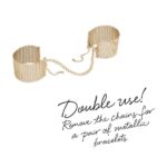 Наручники Bijoux Indiscrets Desir Metallique Handcuffs - Gold, металеві, стильні браслети - Зображення 5