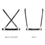 Портупея Bijoux Indiscrets MAZE - X Harness Black, екошкіра - Зображення 2