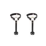 Пара браслетів на зап'ясті і палець Bijoux Indiscrets MAZE Hand Bracelet Harness Black, екошкіра - Зображення 2